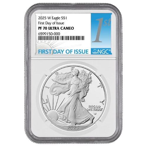 2025-W NGC PF-70 First Day of Issue 1 oz American Silver Eagle Proof Coin