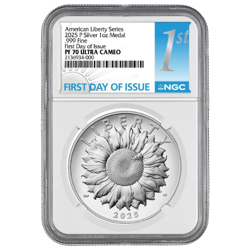 2025 NGC PF-70 First Day of Issue 1 oz American Liberty Silver Medal