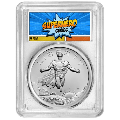 2025 PCGS MS-70 First Day of Issue 1 oz US Superman™ Silver Medal