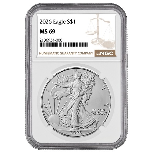 2026 NGC MS-69 1 oz American Silver Eagle Coin