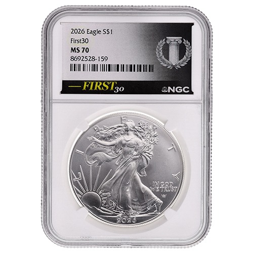 Buy 2026 NGC MS-70 FIRST30™ 1 oz American Silver Eagle Coin | SD