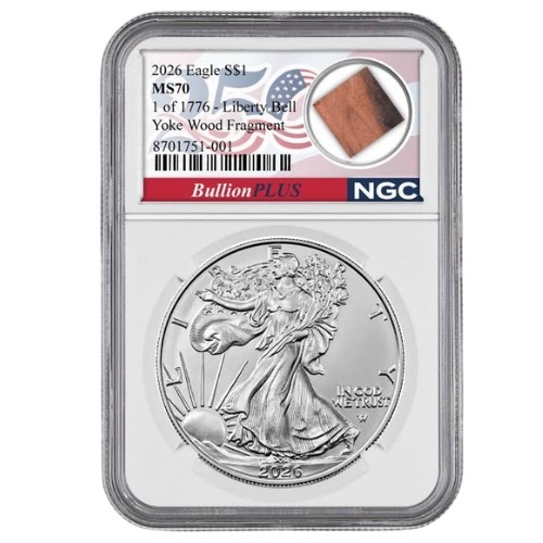 Liberty Bell Original Artifact 2026 NGC MS-70 1 oz American Silver Eagle Coin