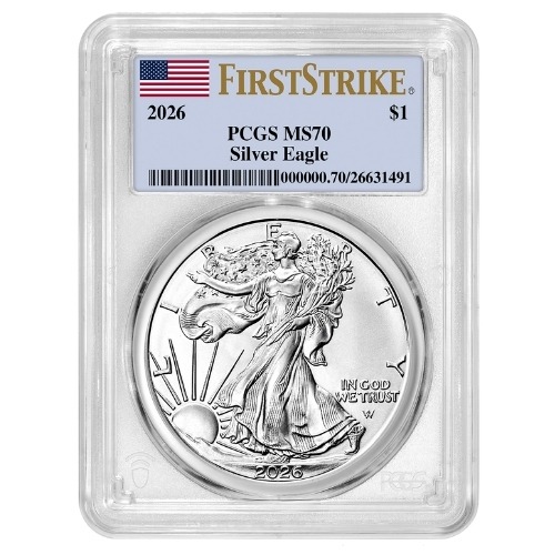 2026 PCGS MS-70 First Strike 1 oz American Silver Eagle Coin