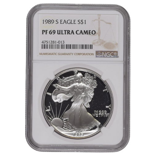 1989-S NGC PF-69 1 oz American Silver Eagle Proof Coin