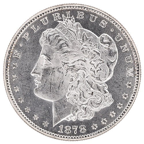 1878-S Morgan Silver Dollar Coin - BU