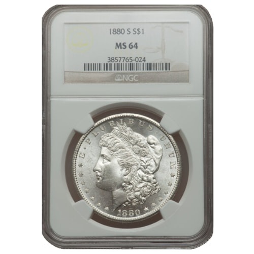 1880-S NGC MS-64 Morgan Silver Dollar Coin