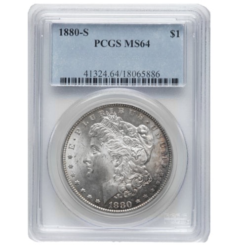 1880-S PCGS MS-64 Morgan Silver Dollar Coin