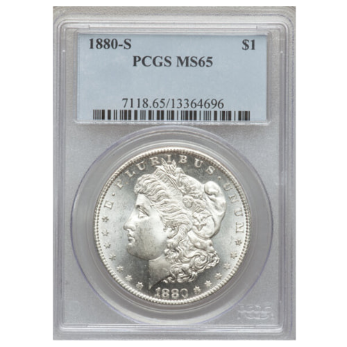 1880-S PCGS MS-65 Morgan Silver Dollar Coin