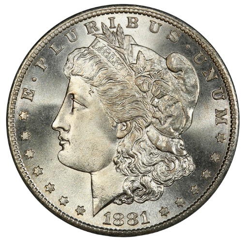 1881-O Morgan Silver Dollar Coin - BU