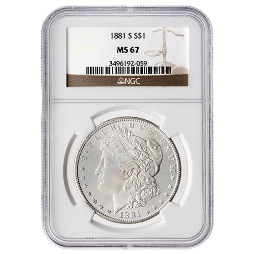 1881-S NGC MS-67 Morgan Silver Dollar Coin