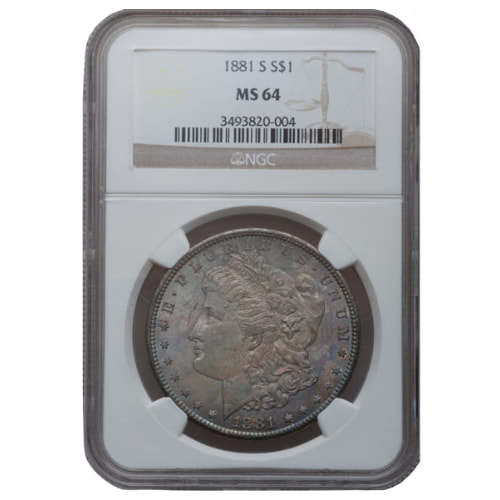 1881-S NGC MS-64 Morgan Silver Dollar Coin