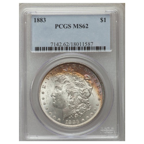 1883 PCGS MS-62 Morgan Dollar Silver Coin