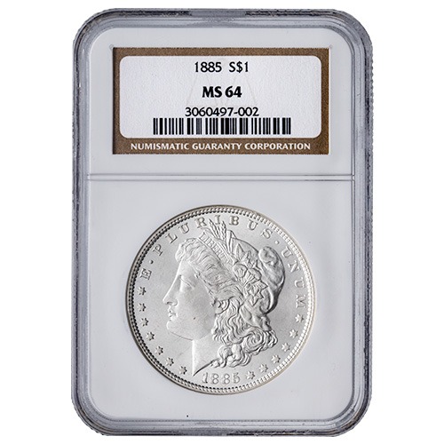 1885 NGC MS-64 Morgan Silver Dollar Coin