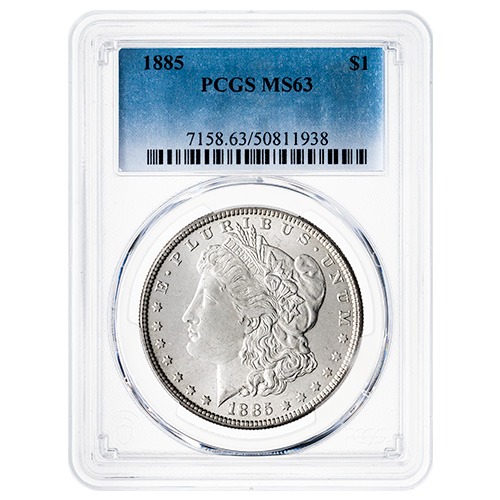1885 PCGS MS-63 Morgan Dollar Silver Coin