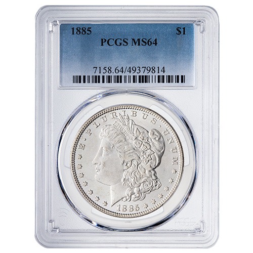 1885 PCGS MS-64 Morgan Dollar Silver Coin