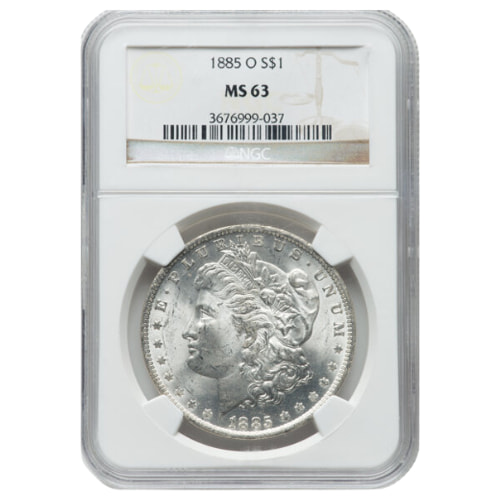 1885-O NGC MS-63 Morgan Silver Dollar Coin