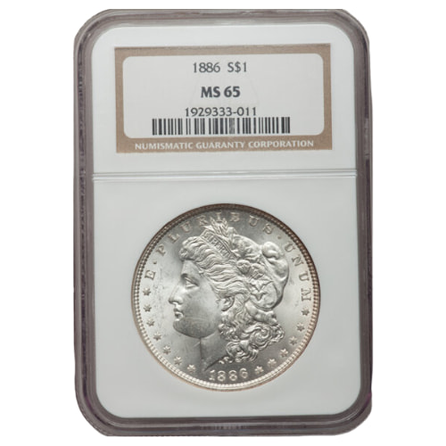 1886 NGC MS-65 Morgan Silver Dollar Coin