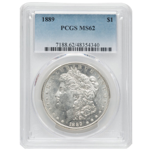 1889 PCGS MS-62 Morgan Dollar Silver Coin