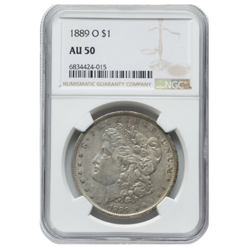 1889-O NGC AU-50 Morgan Silver Dollar Coin