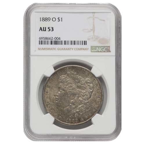 1889-O NGC AU-53 Morgan Silver Dollar Coin