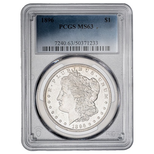 1896 PCGS MS-63 Morgan Dollar Silver Coin