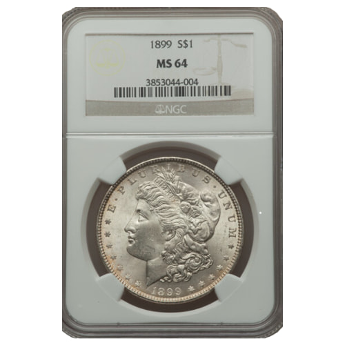 1899 NGC MS-64 Morgan Silver Dollar Coin