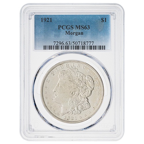 1921 PCGS MS-63 Morgan Silver Dollar Coin