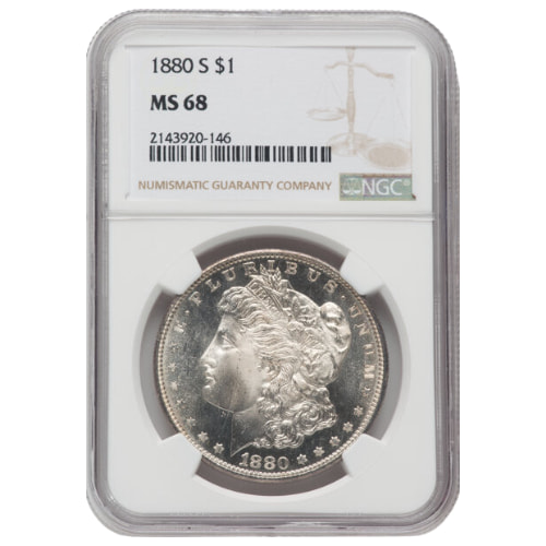 1880-S NGC MS-68 Morgan Silver Dollar Coin