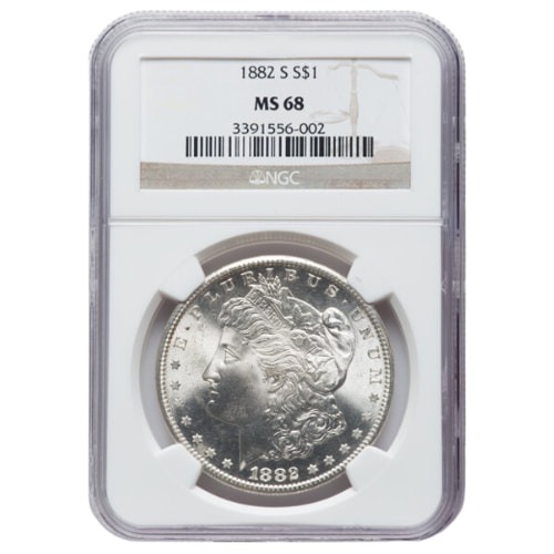 1882-S NGC MS-68 Morgan Silver Dollar Coin
