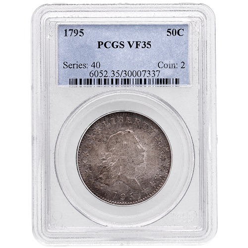 1795 PCGS VF-35 US Flowing Hair Half Dollar Silver Coin