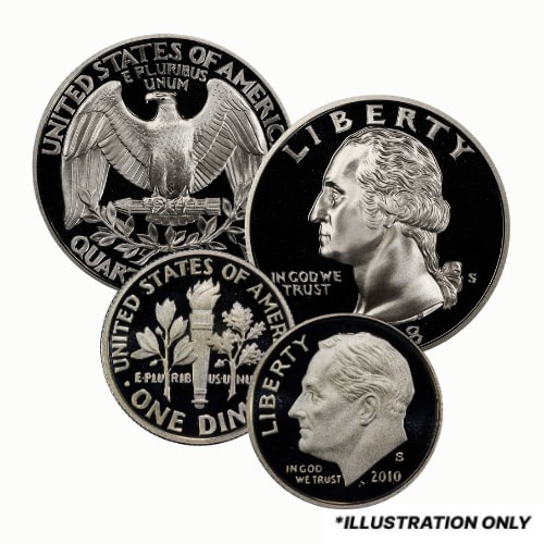$10 Face - 90% Modern Quarters / Dimes - Unspecified Silver Coins