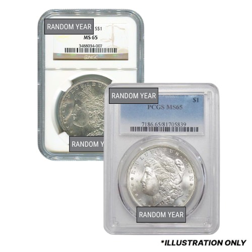 Pre-1921 NGC/PCGS MS-65 Morgan Silver Dollar - Random Year