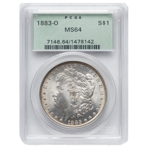 1883-O PCGS MS-64 Morgan Dollar Silver Coin - Old Green Holder