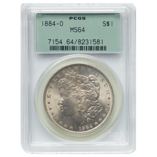 1884-O PCGS MS-64 Morgan Dollar Silver Coin - Old Green Holder