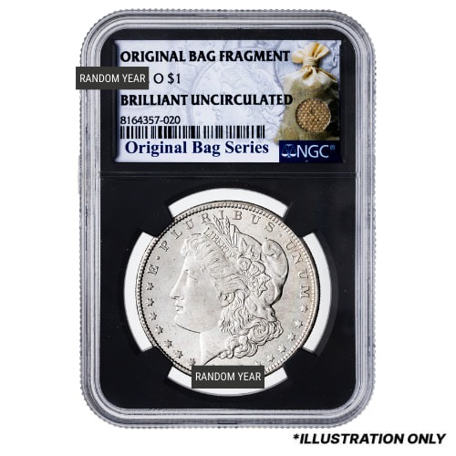 Pre-1921 NGC BU Morgan Dollar Silver Coin - Original Bag Fragment