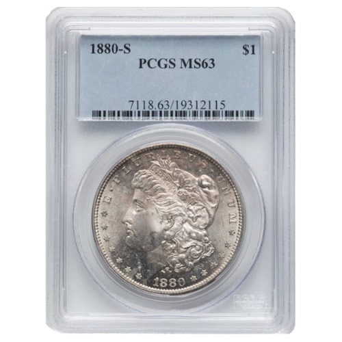 1880-S PCGS MS-63 Morgan Silver Dollar Coin