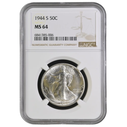 1944-S NGC MS-64 Walking Liberty Half Dollar Coin