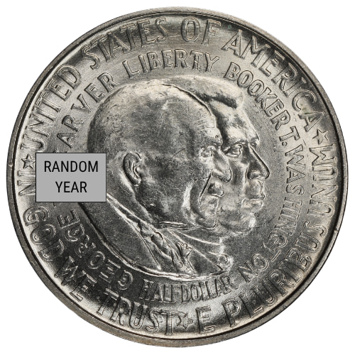 1951-1954 90% Silver Washington-Carver Commemorative Half Dollar Silver Coin - BU