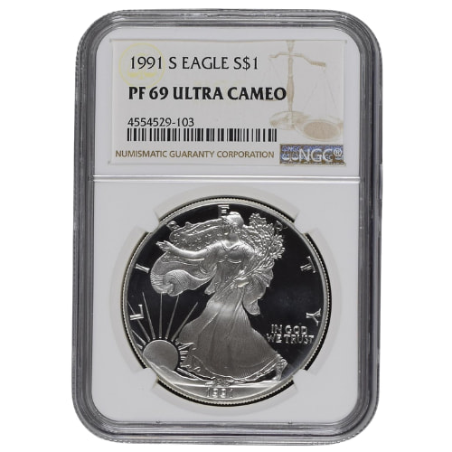 1991-S NGC PF-69 1 oz American Silver Eagle Proof Coin