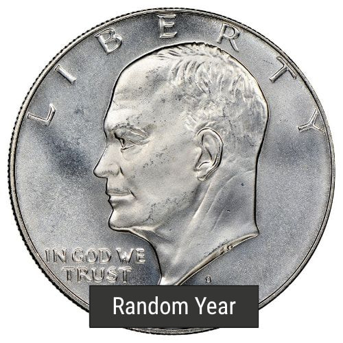 1971-1976 40% Silver Eisenhower Dollar BU Coin - Random Year