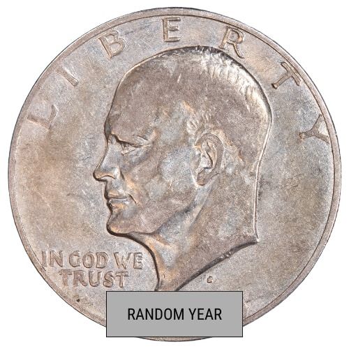 1971-1976 40% Silver Eisenhower Dollar Off Quality - Random Year
