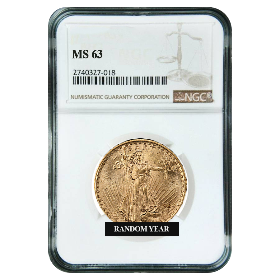 Buy $20 MS-63 St. Gaudens Double Eagle Gold Coin (NGC or PCGS