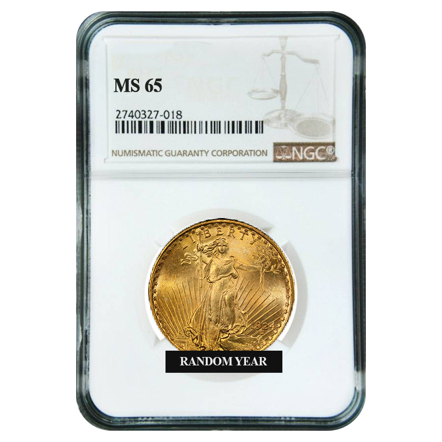 Buy $20 MS-65 St. Gaudens Double Eagle Gold Coin (NGC or PCGS