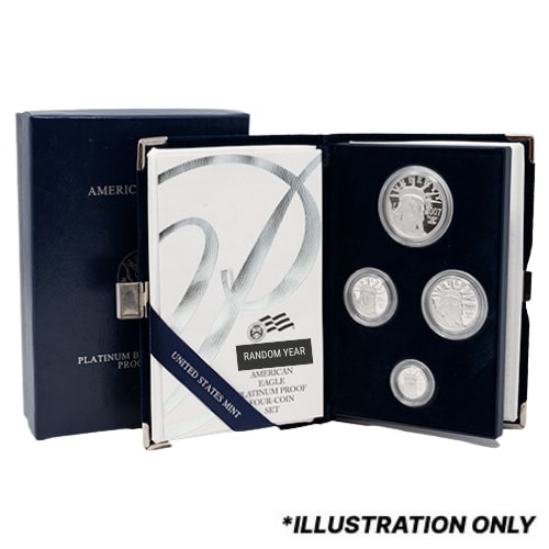 1 oz American Platinum Eagle Proof Set with Box and COA - Random Year
