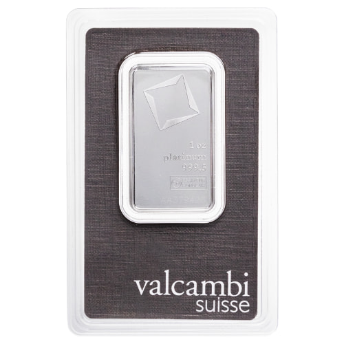 1 oz Valcambi Platinum Bar - In Assay