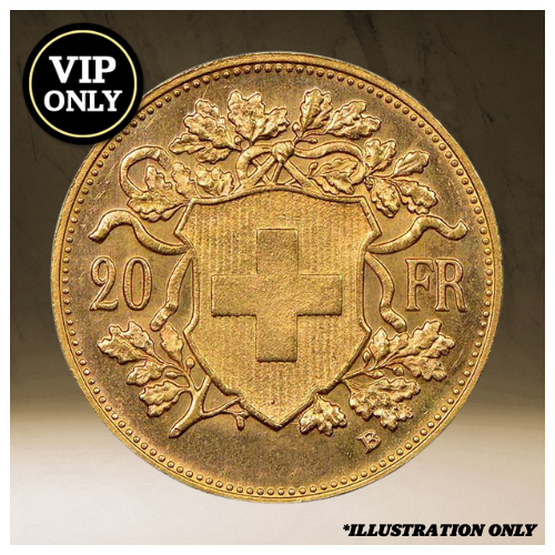 VIP Offer - 20 Franc Swiss Gold Coin Avg Circulated (Random Year)