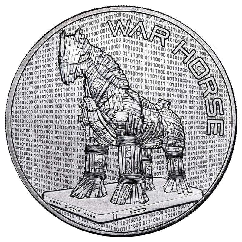 2022 5 oz War Horse High Relief Silver - The Awakening Series
