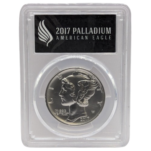 2017 PCGS MS-70 First Strikes 1 oz American Palladium Eagle Coin - Black Label