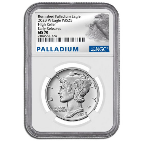 NGC MS-70 Early Releases 2023-W 1 oz American Palladium Eagle Burnished Coin