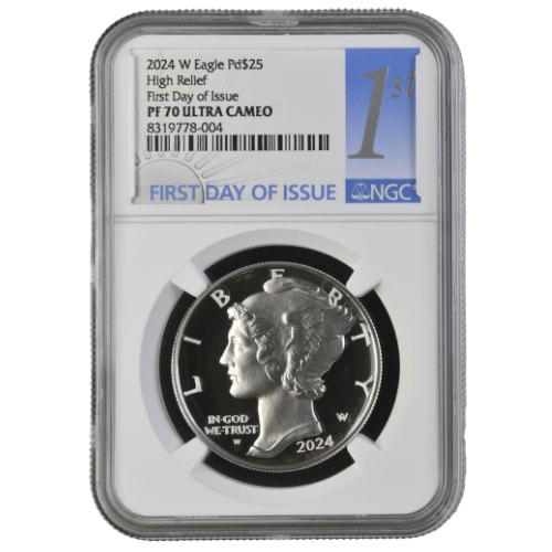 2024-W NGC PF-70 First Day of Issue 1 oz American Palladium Eagle Proof Coin
